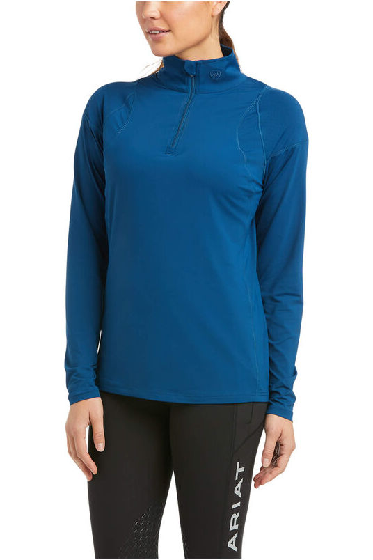 Ariat Womens Auburn 1/4 Zip Baselayer Top 10034846 - Blue